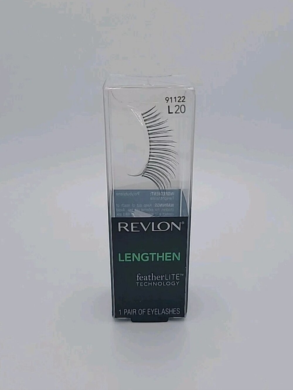 NEW! Revlon featherLITE Technology Eye Lashes Lengthen #91122 L20 Black 1 Pair